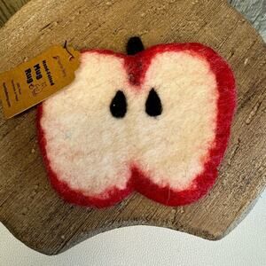 Felt Apple Coaster Mug Rug Home Decor Gift for Boho NEW FAST SHIP